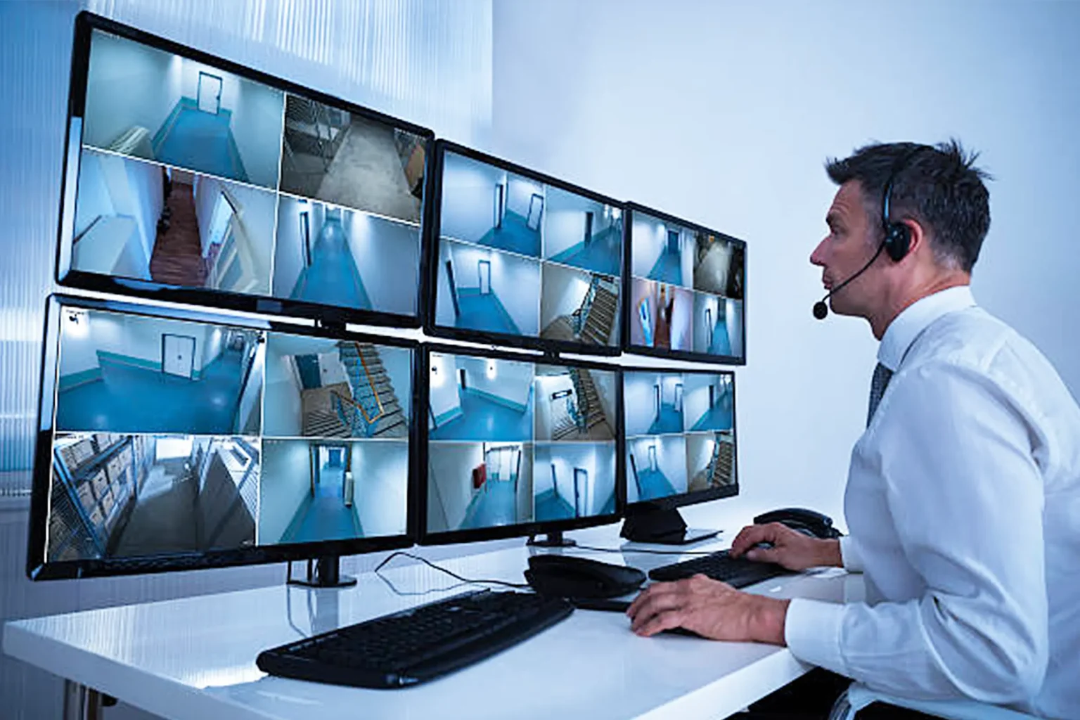 اپراتور اتاق مانیتورینگ دوربین مداربسته